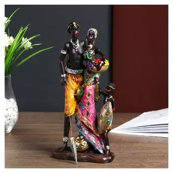 Сувенир полистоун "Семья из найроби" 29,5х8,5х15 см