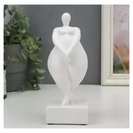 Сувенир полистоун "Шикарная пышечка - стеснение" белая 19,5х6,5х8 см