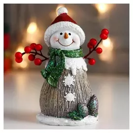 Сувенир полистоун "Снеговичок с руками-веточками" 15,5х9х8,6 см