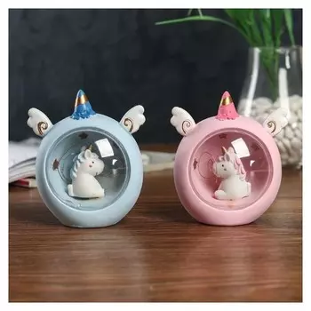 Сувенир полистоун свет "Единорожек" 11х6,3х10 см