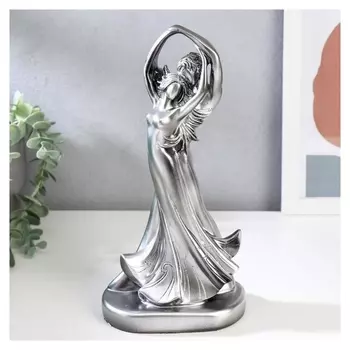 Сувенир полистоун "Танец влюблённых" серебро 28х13,5х8,5 см