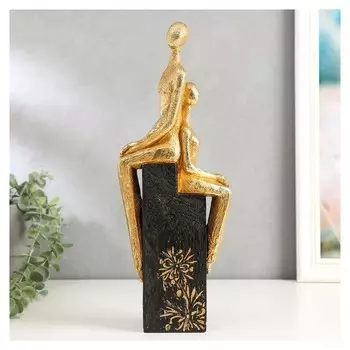 Сувенир полистоун "Влюблённые на скале - спина к спине" 35х13,4х5 см