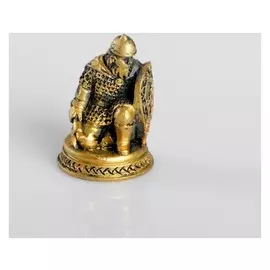 Сувенир полистоун "Воин", золотой