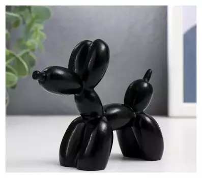 Сувенир полистоун "Воздушный шарик - собачка" чёрный 8х10х4 см