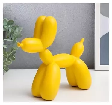 Сувенир полистоун "Воздушный шарик - собачка" жёлтый 19,5х7х18 см