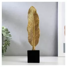 Сувенир полистоун "Золотое пёрышко" 24х5х5 см