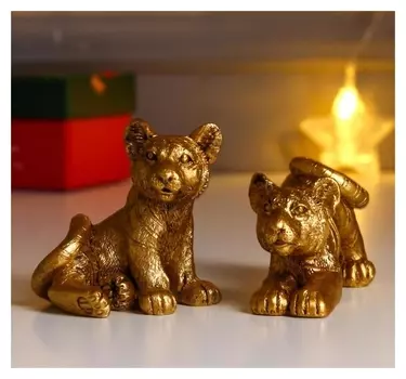 Сувенир полистоун "Золотой тигруля" 4,8х4х7,5 см