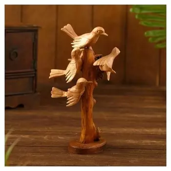 Сувенир "Птички на ветке" дерево 15х10х20 см