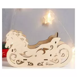 Сувенир "Сани-кони" 24,5х13,5х8 см (Набор 5 деталей)