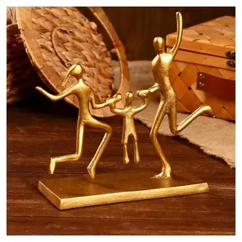 Сувенир "Счастливая семья" алюминий 25,4х10,2х26,7 см (Латунное покрытие)