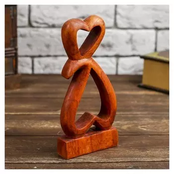 Сувенир "Сердечки" тёмный