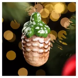 Сувенир "Шишка", ярославская майолика, H=7 см