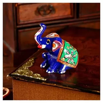 Сувенир "Синий слонёнок"алюминий 5х4х6 см