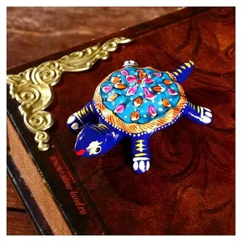 Сувенир "Синяя черепашка"алюминий 9х6,5х2 см