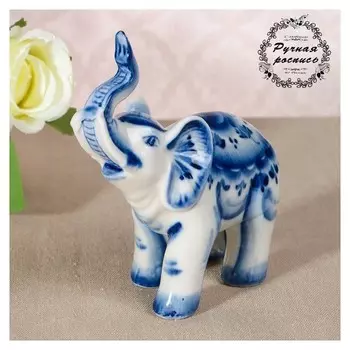 Сувенир «Слон», 11х5,5х11,5 см см, гжель