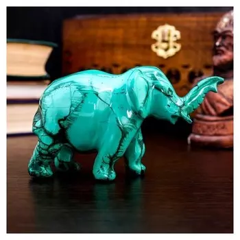 Сувенир "Слон большой", натуральный малахит