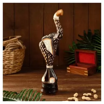 Сувенир "Слон-циркач" дерево 12х10х40 см