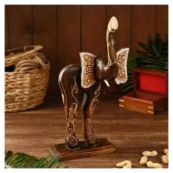 Сувенир "Слон" дерево, на подставке 9х20х40 см