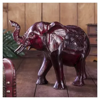 Сувенир "Слон" резной коричневый