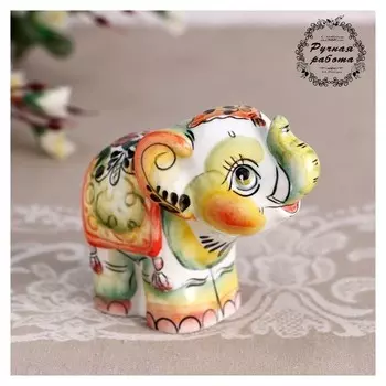 Сувенир «Слон тоша», 9х11см, гжель, цвет