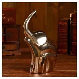 Сувенир "Слоник" алюминий 17,8х7,6х33 см (Никелевое покрытие)