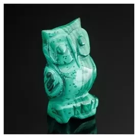 Сувенир "Сова", большая, натуральный малахит