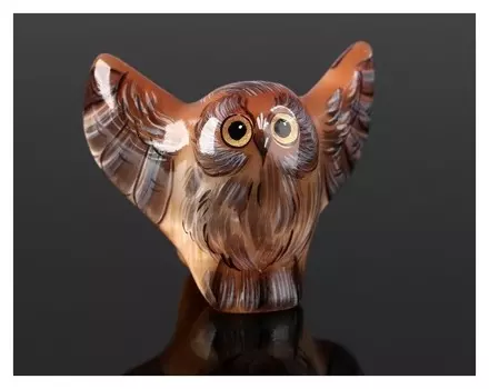 Сувенир «Совенок с крыльями», 4,5x5,5 см, селенит