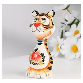 Сувенир "Тигр арсений", гжель, цвет