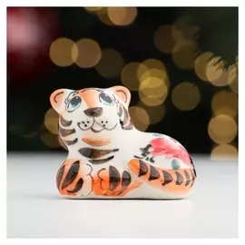 Сувенир "Тигр кутя", разноцветный, 4 см