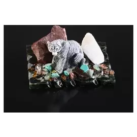 Сувенир "Тигр маленький", змеевик, мрамор