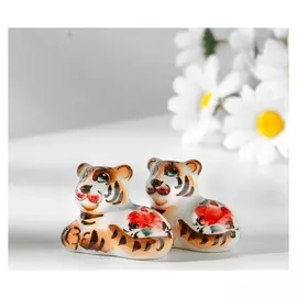 Сувенир "Тигр якут", гжель, цвет