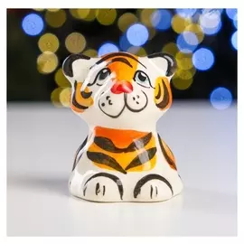 Сувенир "Тигр славик", гжель, цвет