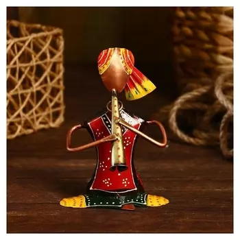 Сувенир "Уличный музыкант" металл. 12х7,5х16 см