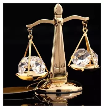 Сувенир «Весы», 7×4×7 см, с кристаллами сваровски