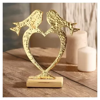 Сувенир "Влюблённые птички" на подставке 20х5х23 см