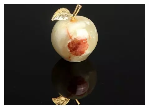 Сувенир «Яблоко», 3,8 см, оникс