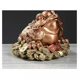 Сувенир "Жаба феншуй большая" бронзовый цвет, 20 см