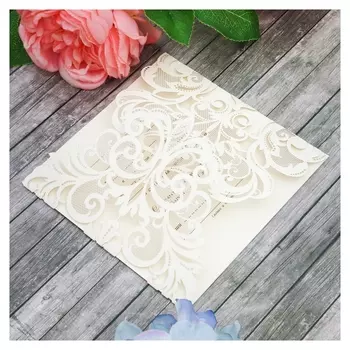 Свадебное приглашение, резное, 16 х 16 см