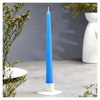 Свеча античная, 2,3х 24,5 см, 5 ч, 55 г, синяя