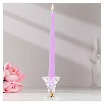 Свеча античная, 2,3х 24,5 см, сиреневая