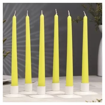 Свеча античная ароматическая "Персик", 2,3х 24,5 см, 5 ч, 55 г, желтая