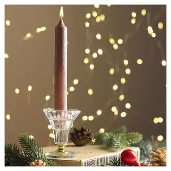 Свеча античная "Винтаж", 17х1,8 см, светло розовая