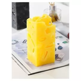 Свеча ароматическая декоративная "Ажурная", желтый, 6х12 см, дыня