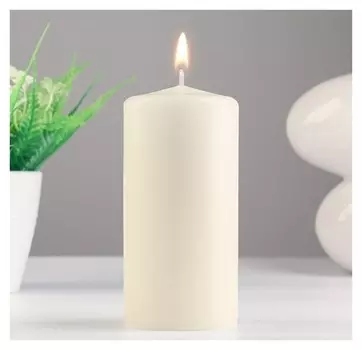 Свеча - цилиндр ароматическая, 6х12,5 см, ваниль