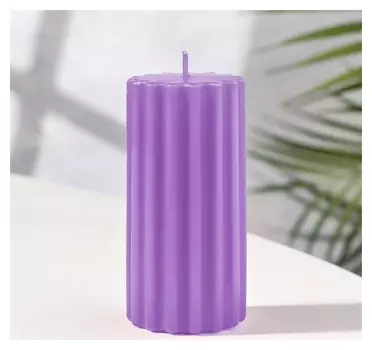 Свеча- цилиндр ароматическая "Рельеф. орхидея", 5х10см