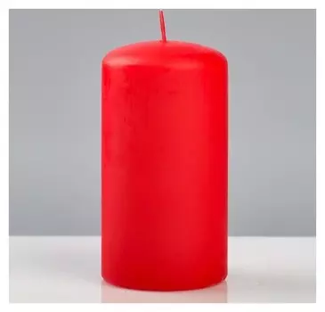 Свеча - цилиндр "Колор", 6×11,5 см, красная