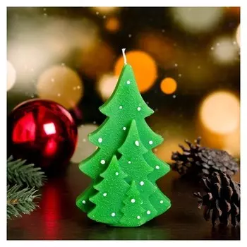 Свеча декоративная Еловый лес 7,5×4,5×12 см