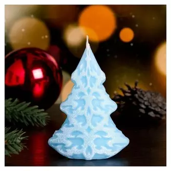 Свеча декоративная "Морозный узор" 7×4,5×10 см