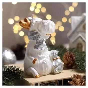 Свеча декоративная "Снежный лось", 9.9х7,2х7,6 см