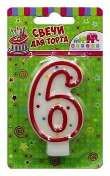 Свеча для торта "6"